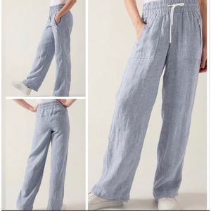 New Athleta Cabo Linen Wide Leg Pant 14